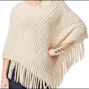 - INC International Concepts Woman Poncho with Fringe at hem. Size2X-3X